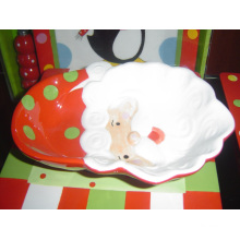 Ceramic Santa Dish Christmas Gift